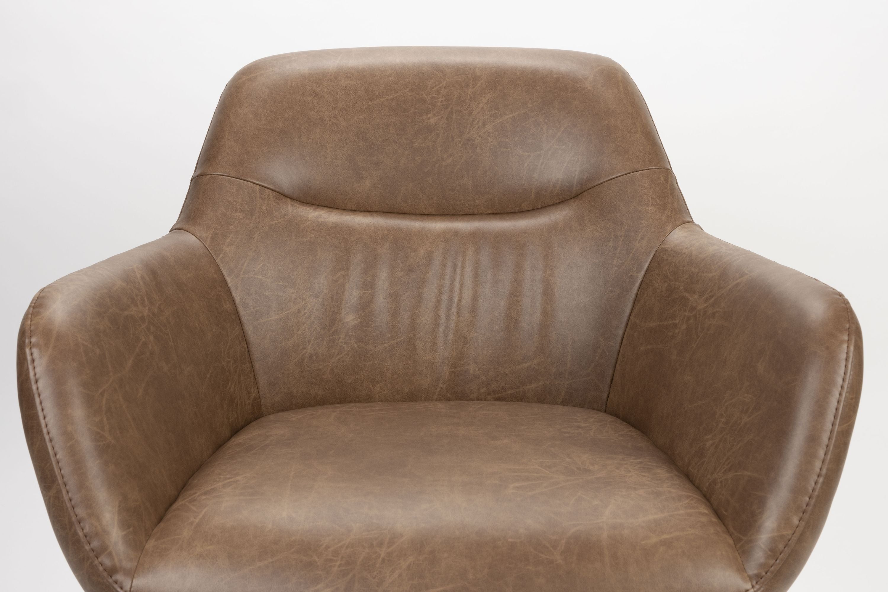 Dude chair brown ecological leather