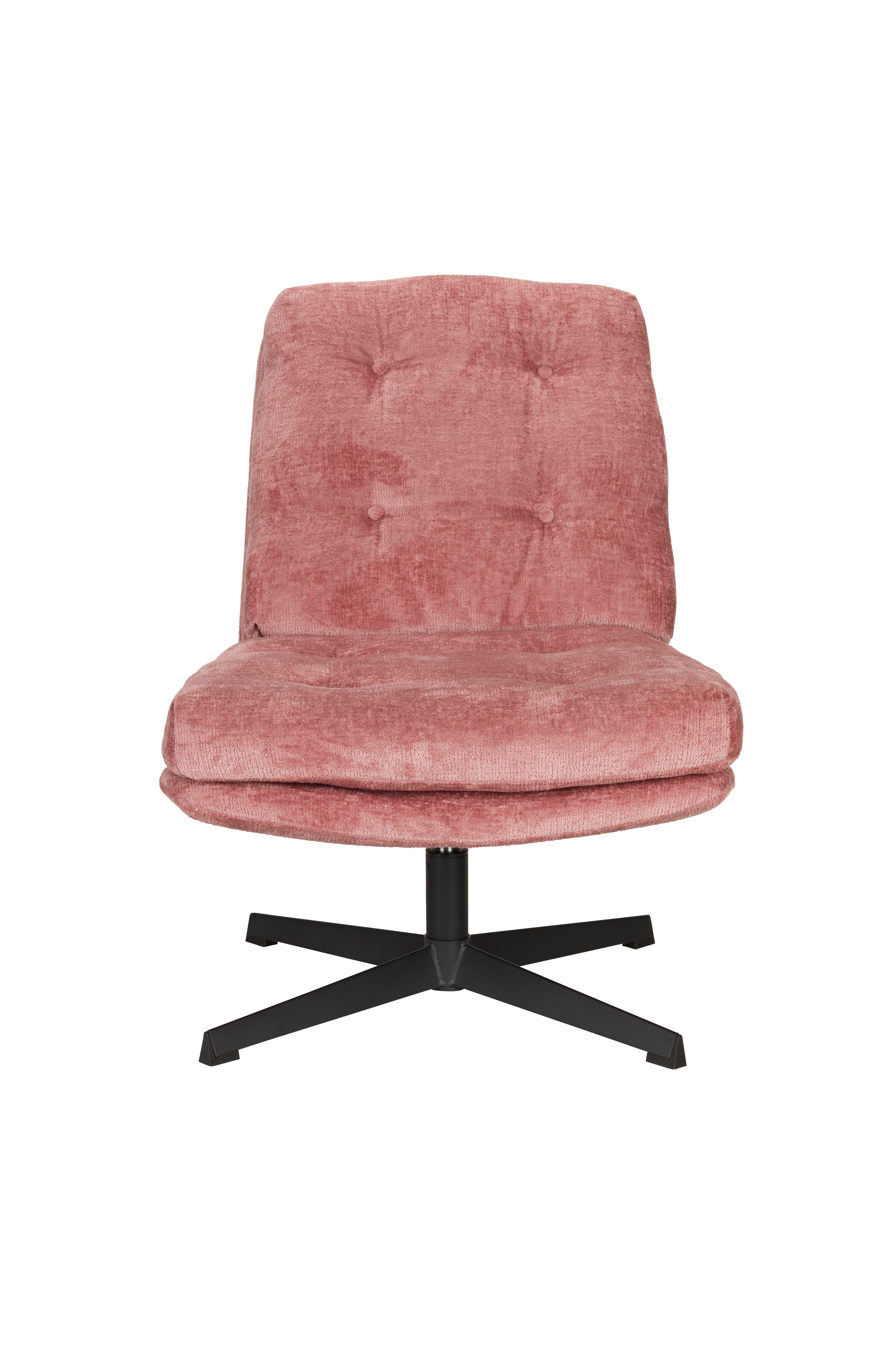 Sessel KAI rosa mit schwarzem Gestell