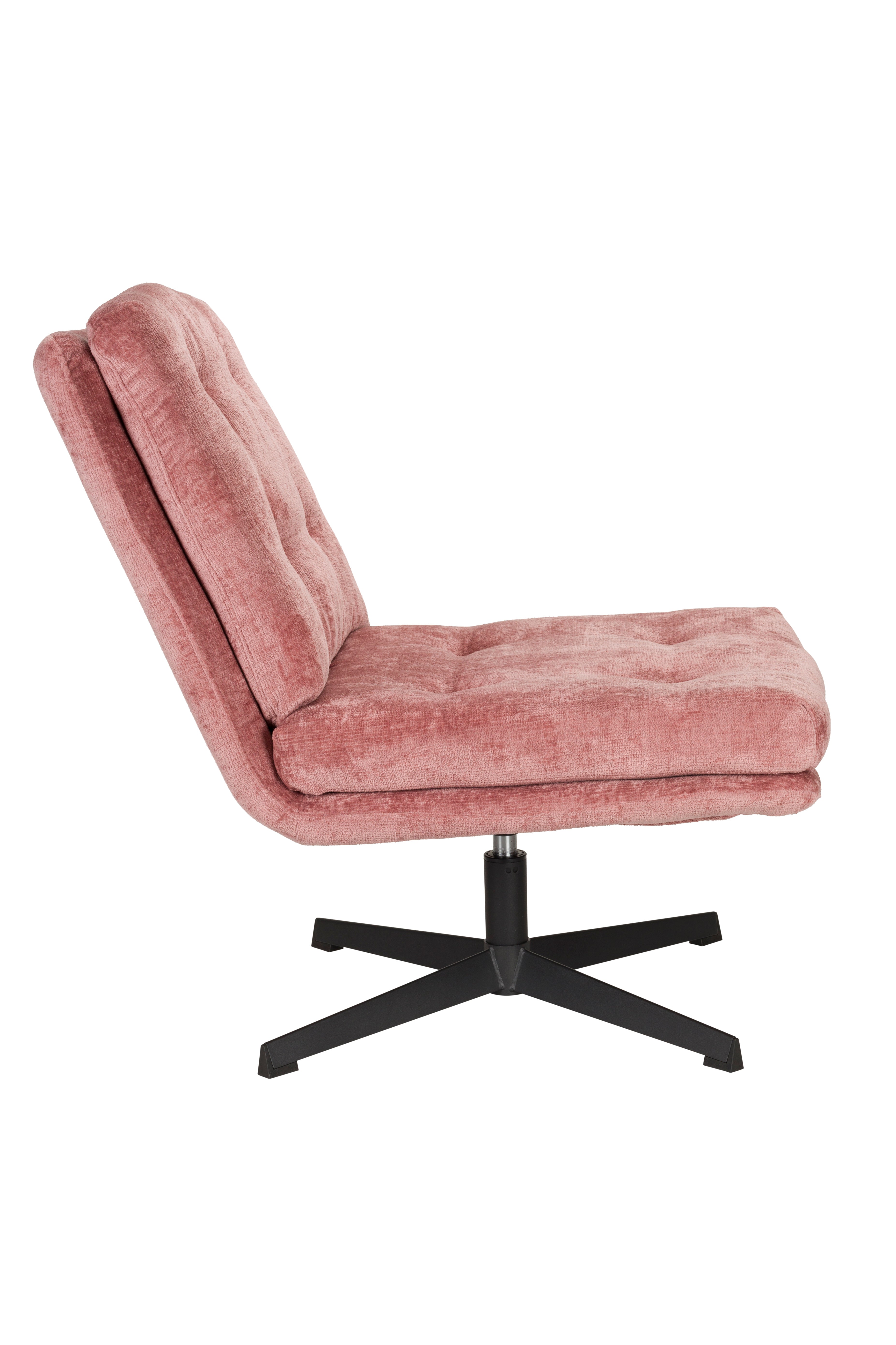 Sessel KAI rosa mit schwarzem Gestell