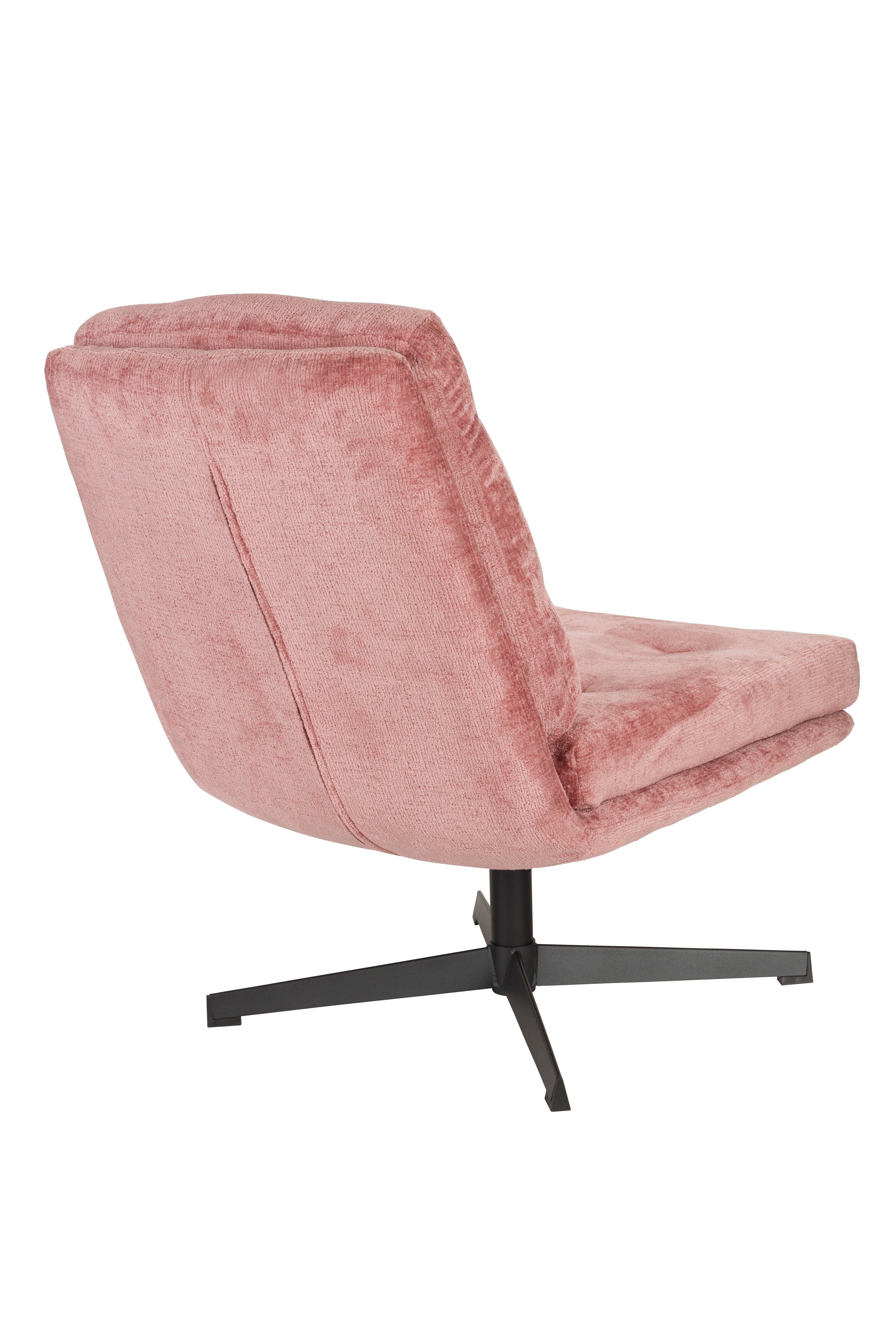 Sessel KAI rosa mit schwarzem Gestell