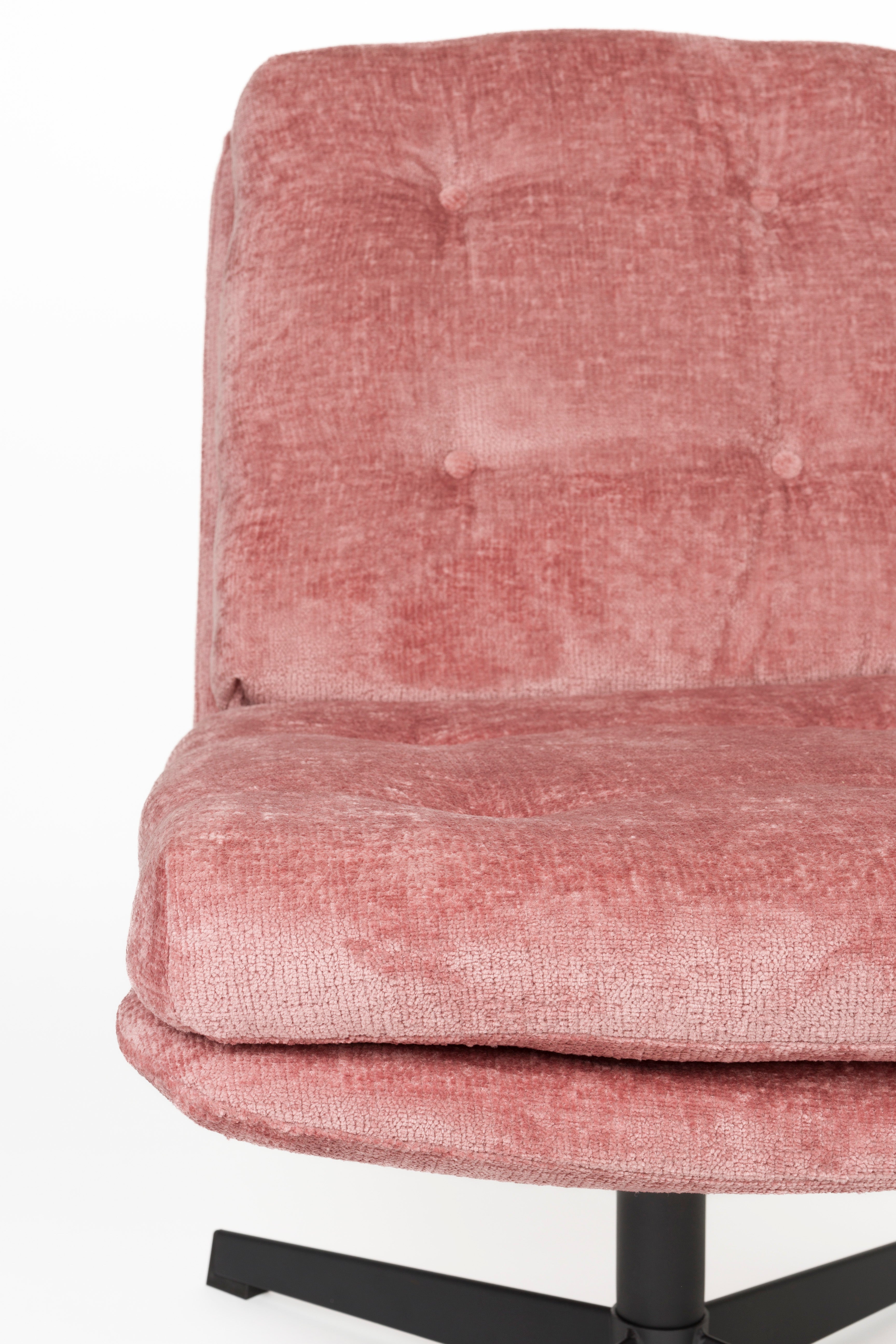 Sessel KAI rosa mit schwarzem Gestell