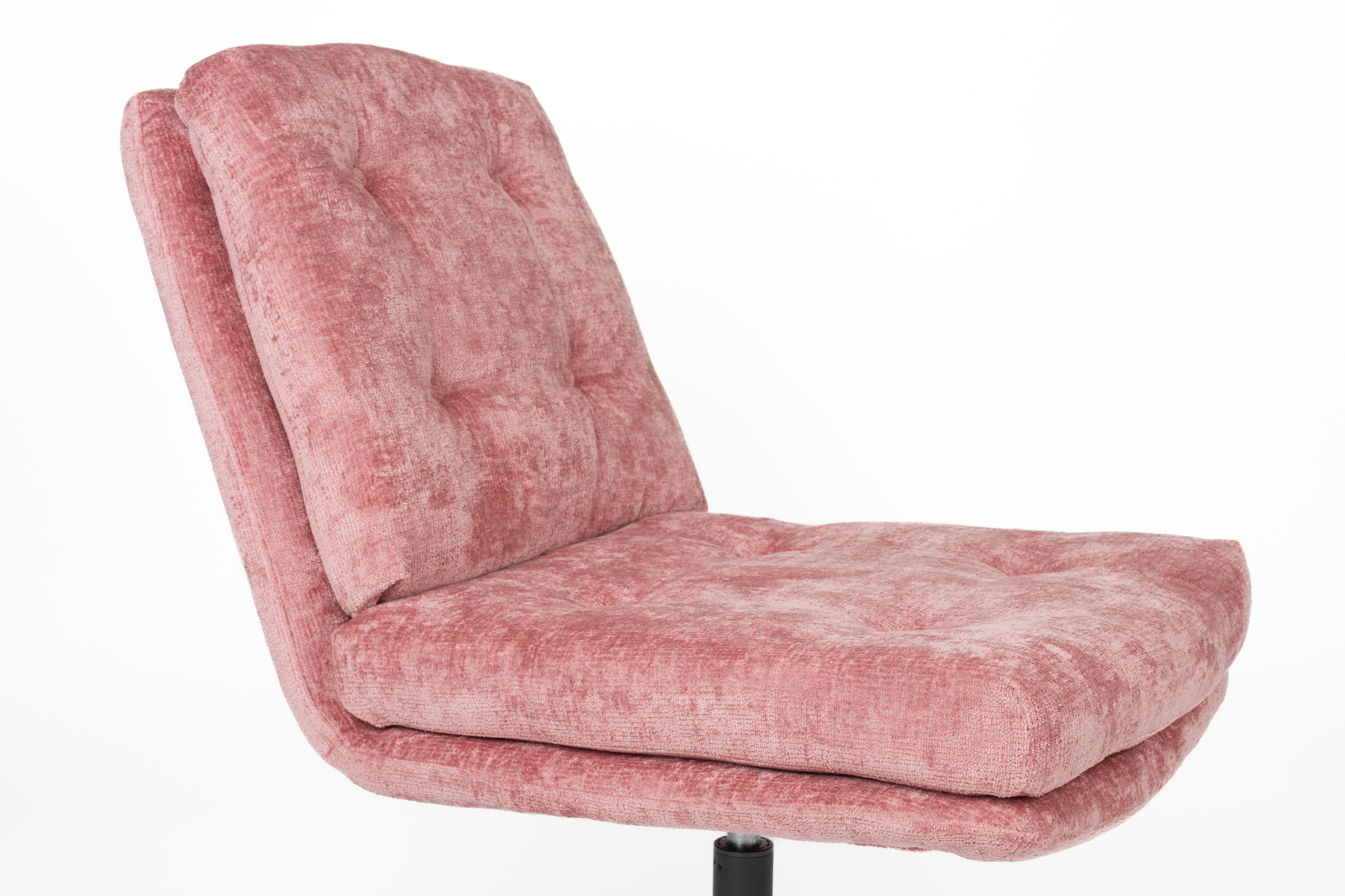 Sessel KAI rosa mit schwarzem Gestell