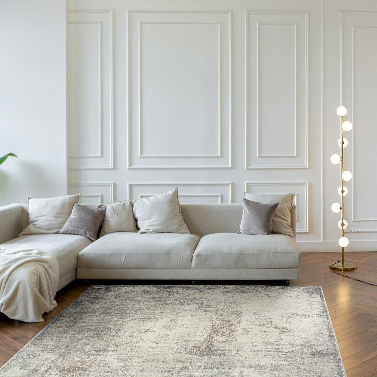 Teppich ROYAL beige mit Braun und Grau