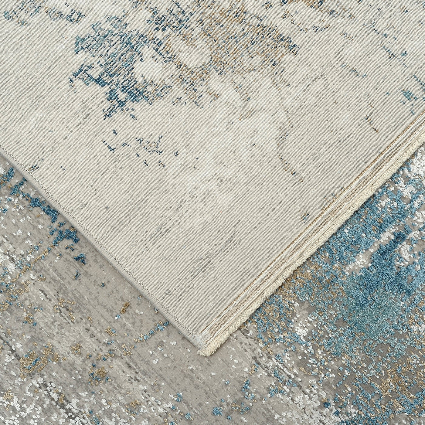 ROYAL gray rug with blue