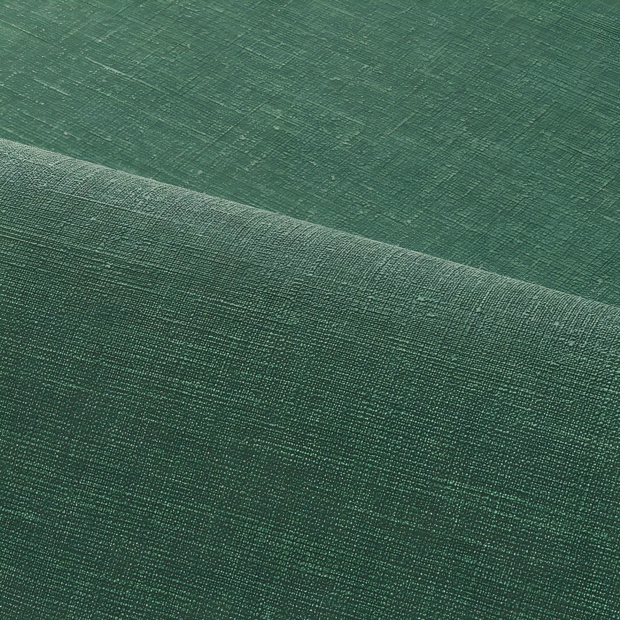 Structural wallpaper resembling linen canvas SHINOK - VERT FORET dark green