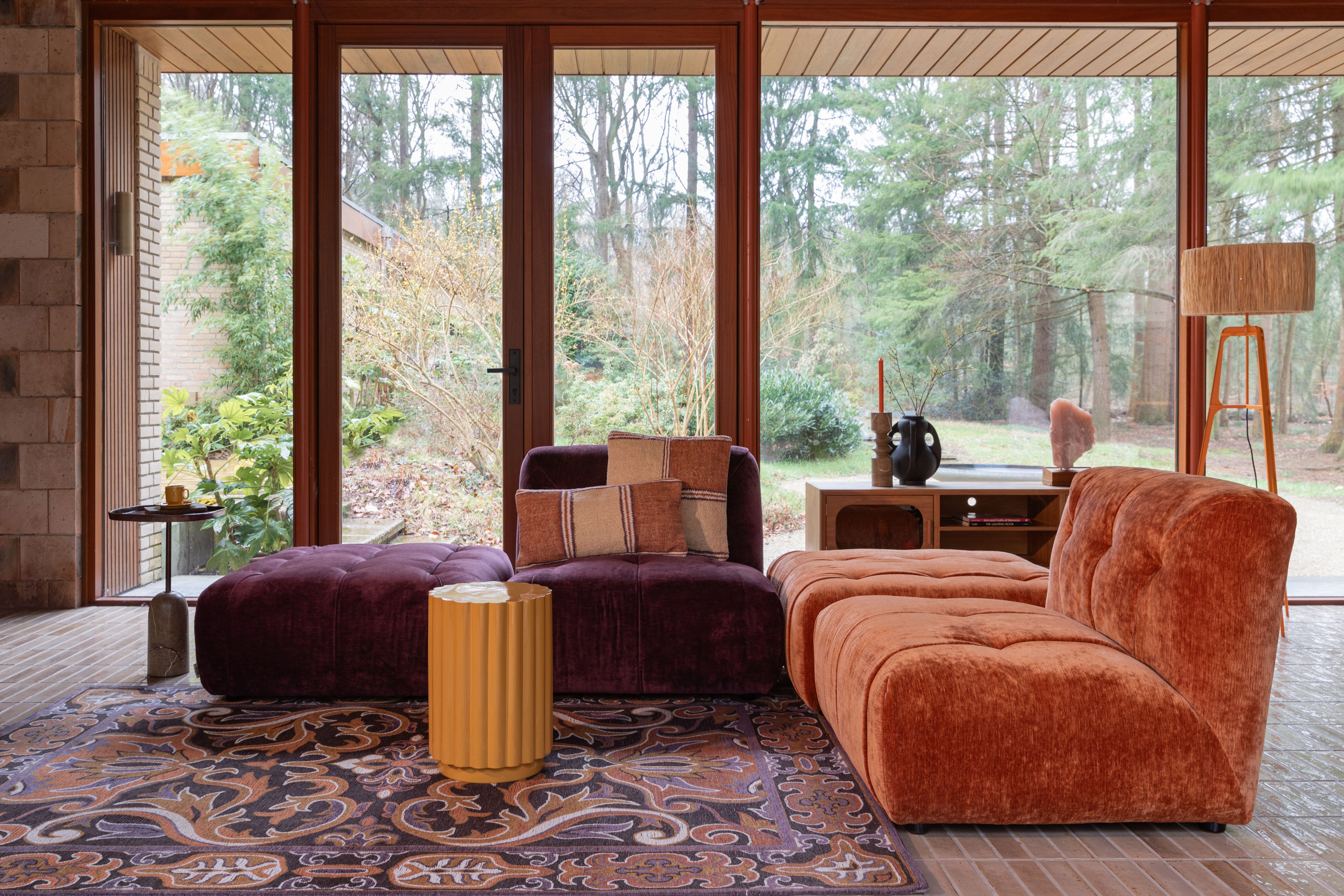 Sofa 3-Sitzer GIADA braunes Velvet