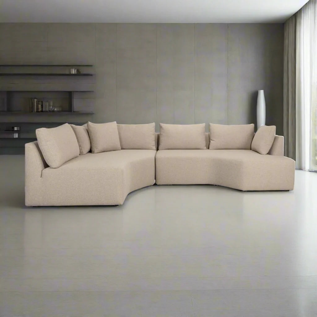 Modulares Sofa PROSPER - linkes Endelement in Cappuccino