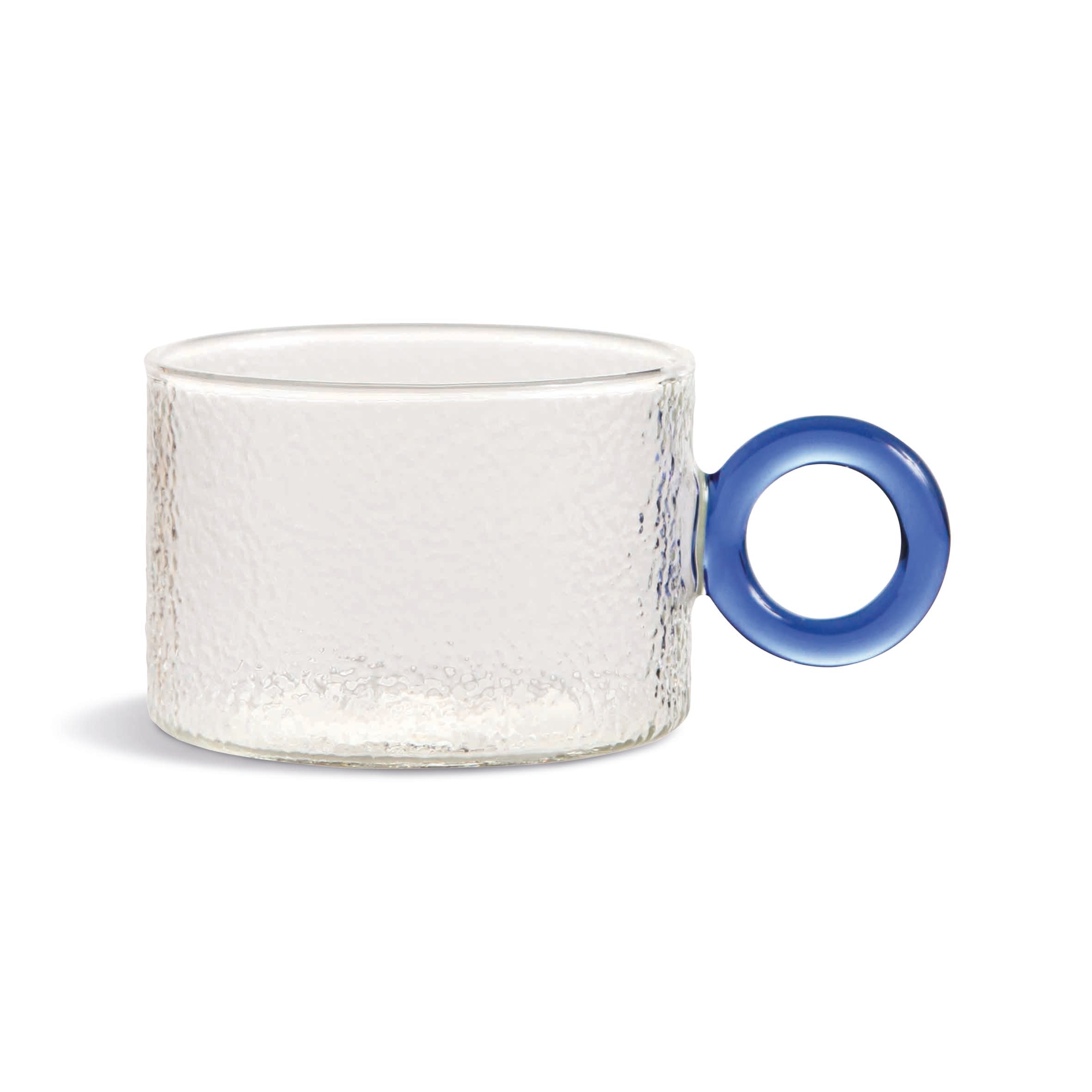 Set von Tassen CHIQUITO aus Glas mit bunten Griffen