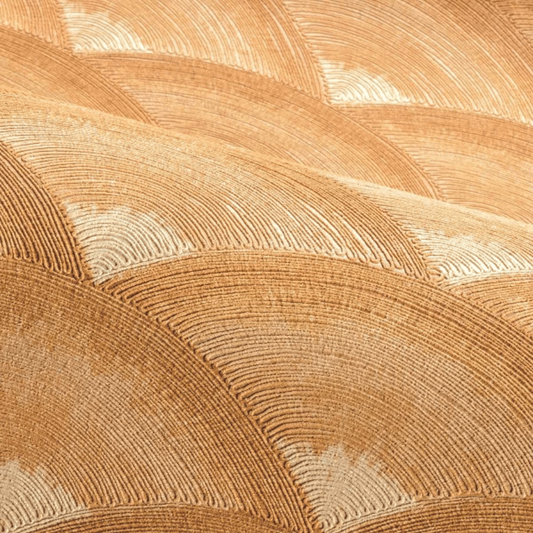 Tapeta imitująca haft NAMI - AMBRE bursztynowy pomarańczowy