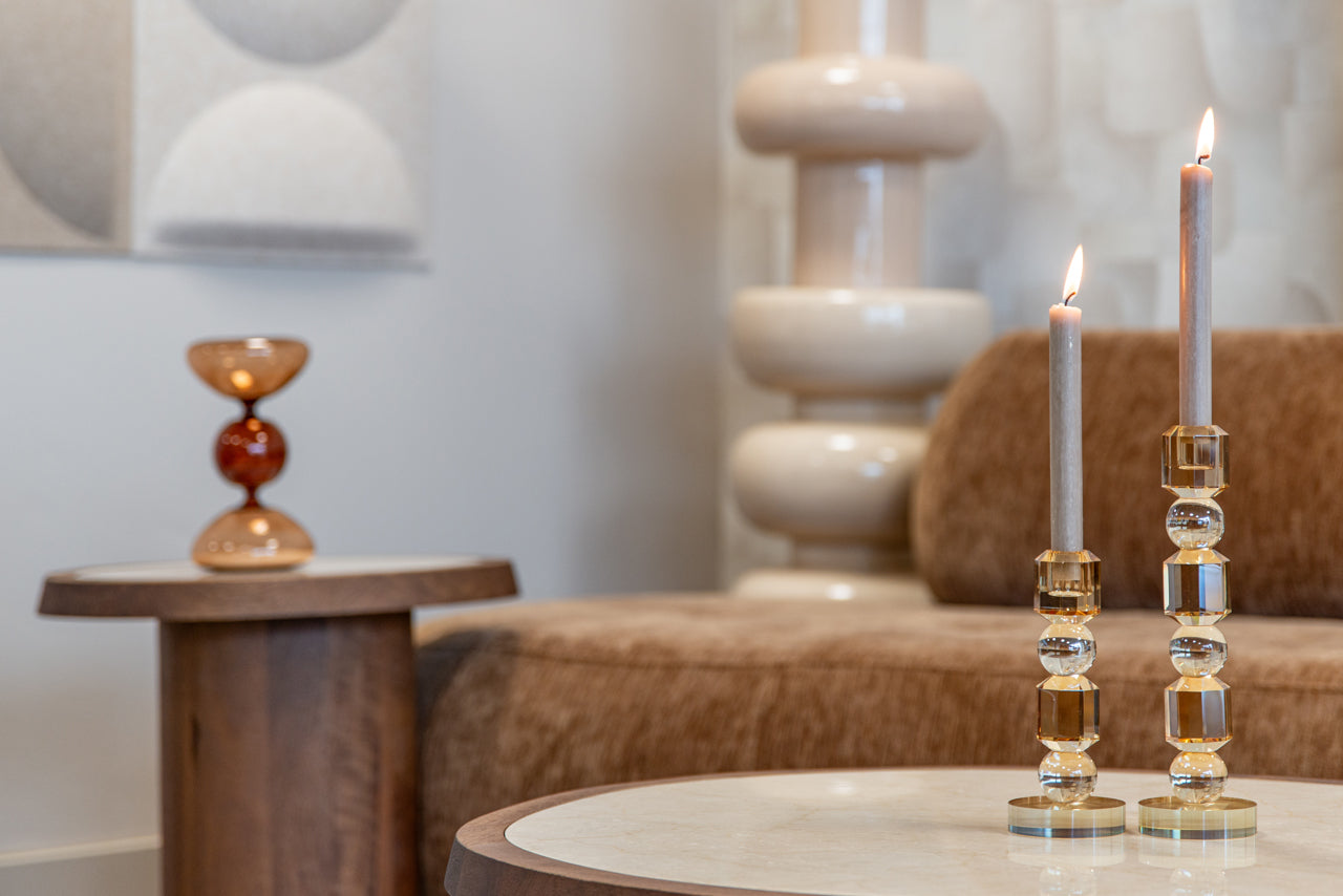 MELROSE Coffee Table in Mango Wood with Marble