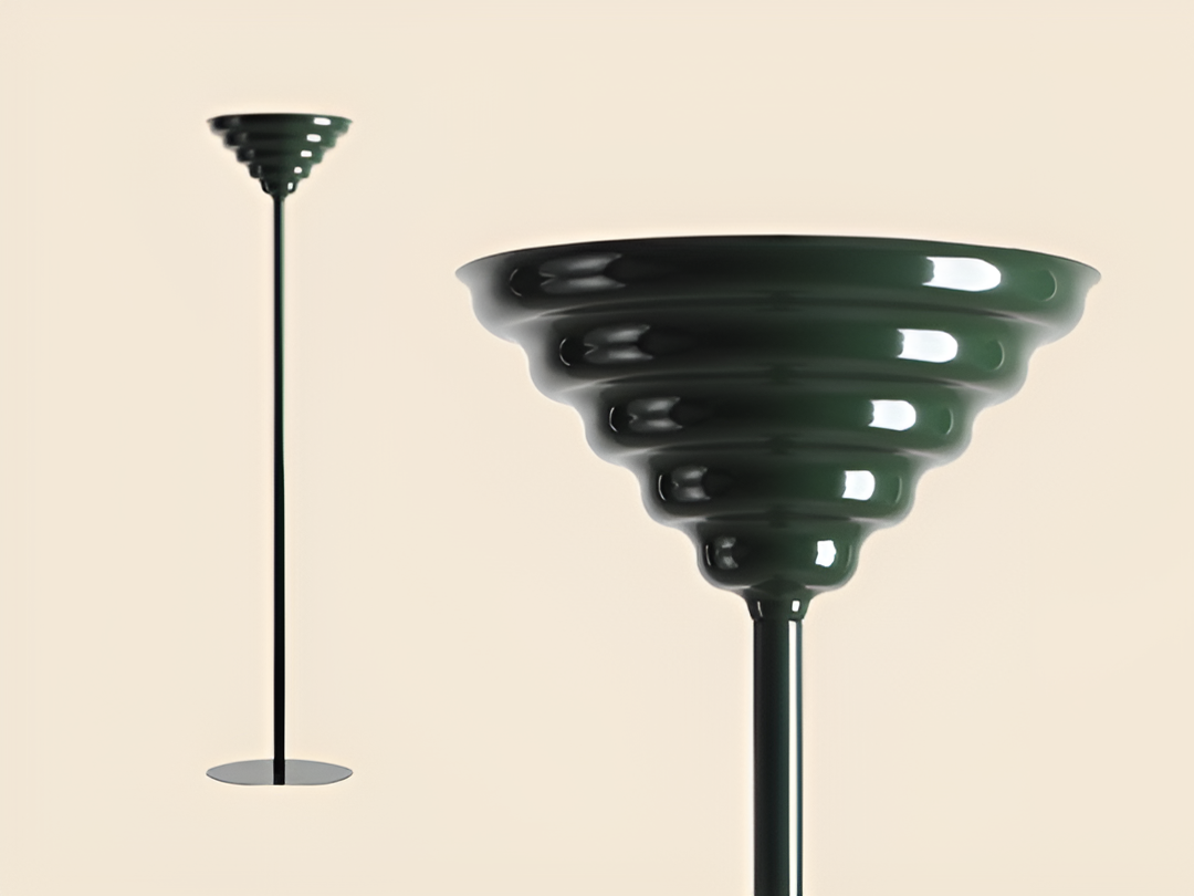 Green wave floor lamp