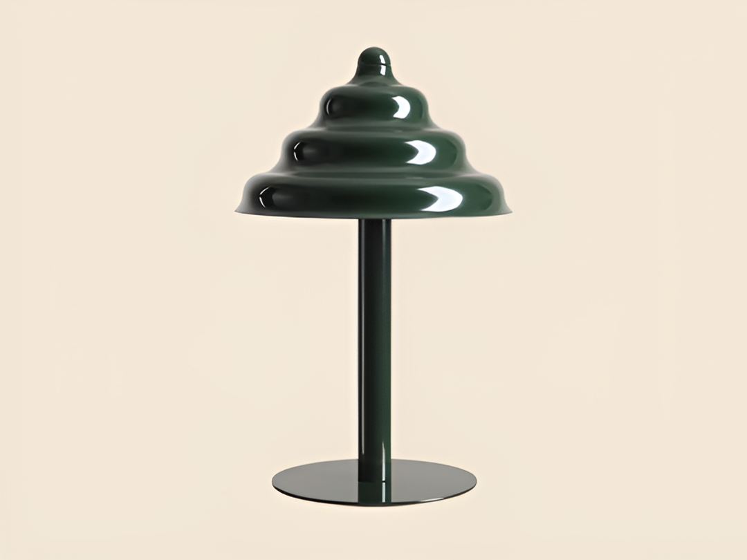 Green wave table lamp