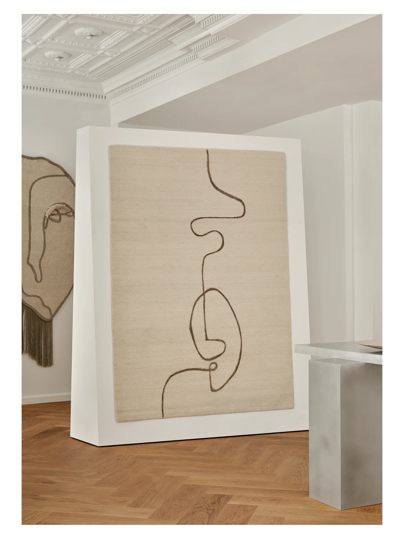 Facial Maze Beige Carpet with Pattern