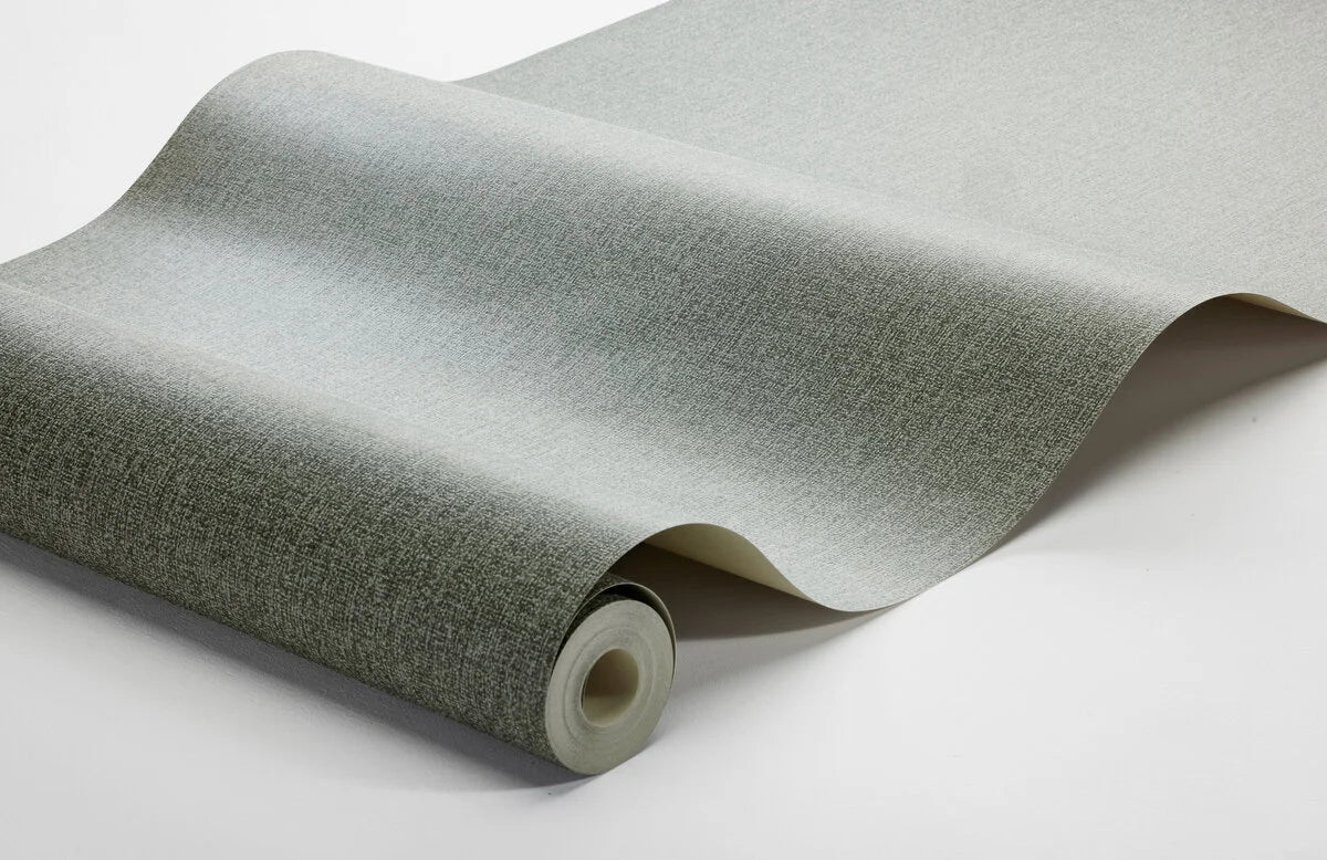 Structural wallpaper imitating canvas WEAVER’S WALL green