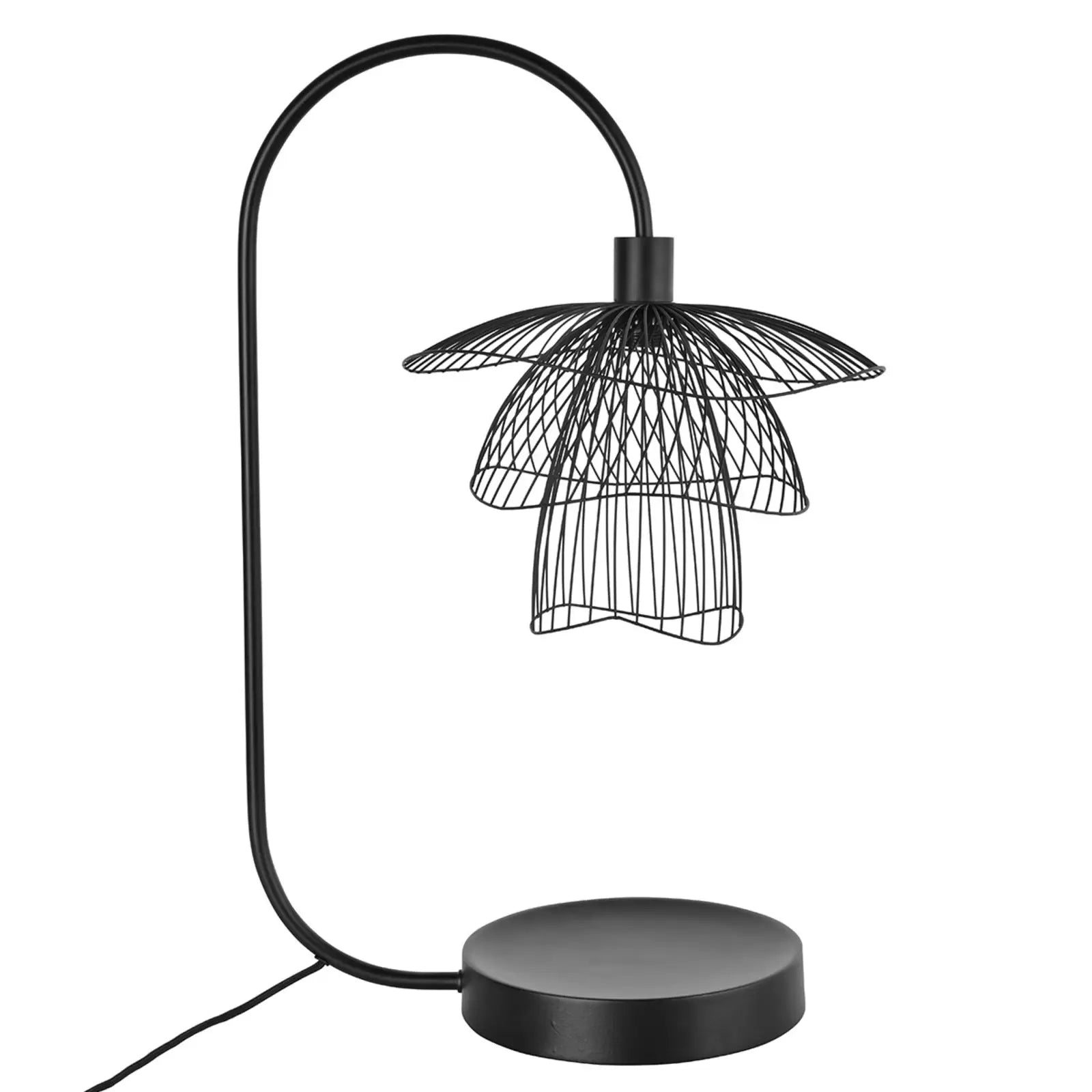 Schwarze Papillon -Tischlampe