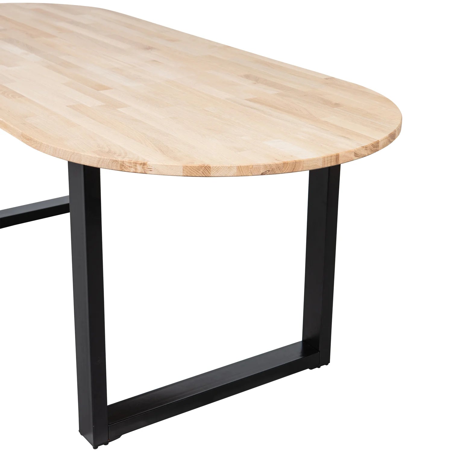 Oval table tablo oak with U -shaped base
