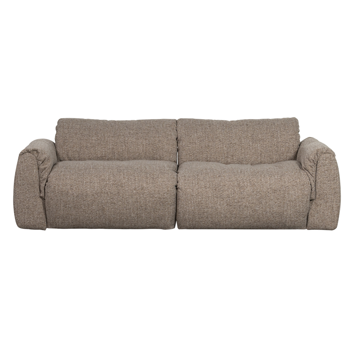 Sofa 2-osobowa BAGGY tkanina pleciona brązowy melanż – ujęcie 3