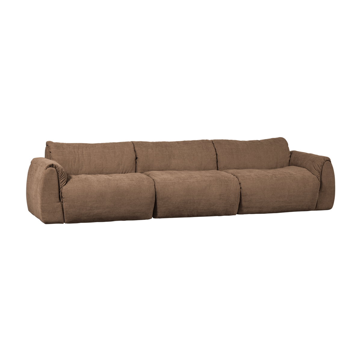 Sofa 3-osobowa BAGGY szenil tkany brązowy – Woood