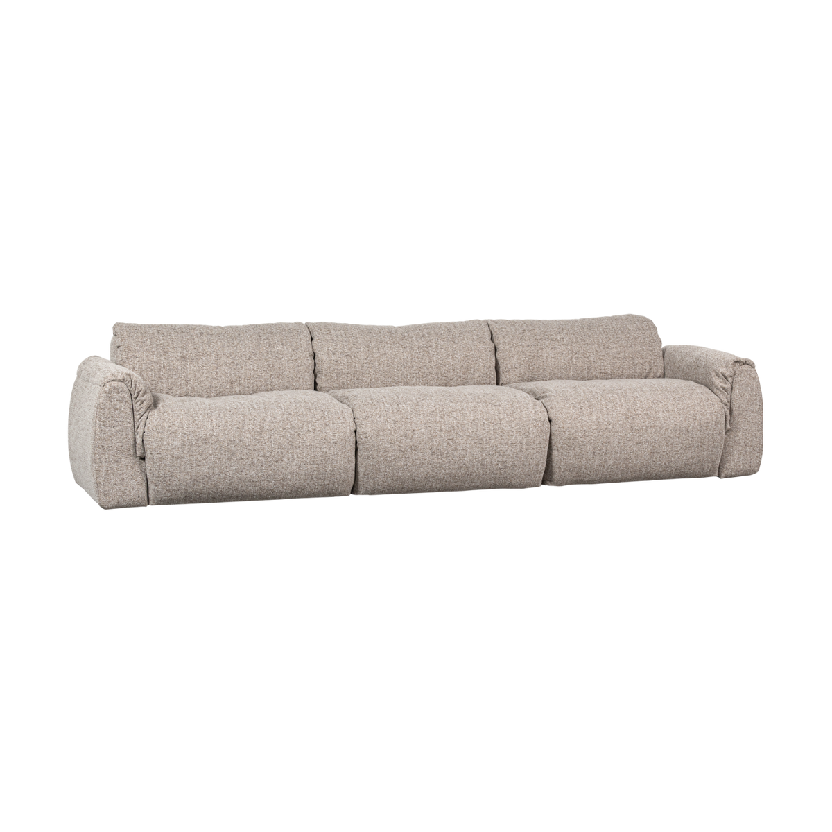 Sofa 3-osobowa BAGGY tkanina pleciona naturalny melanż – Woood