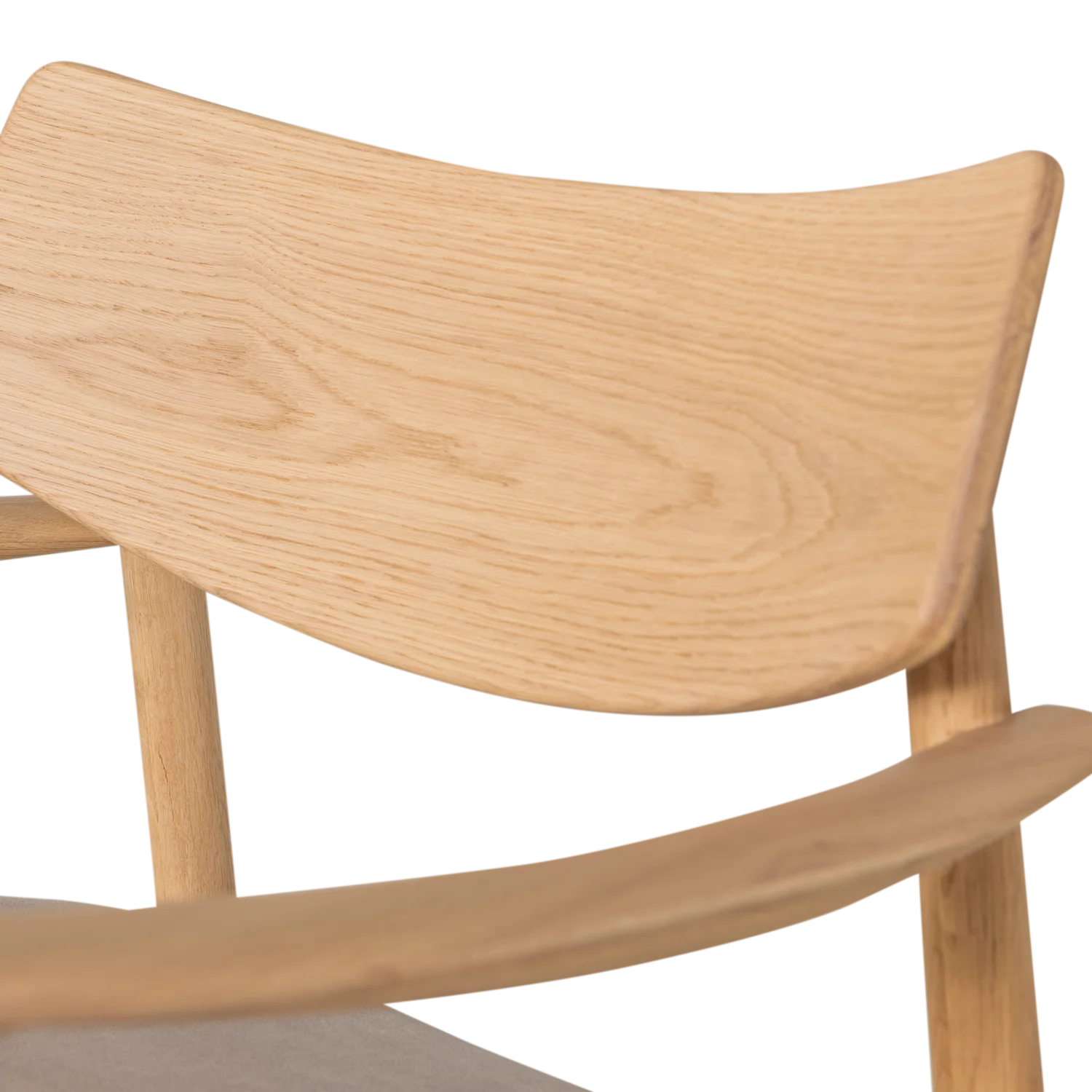 Sessel BASK mit beigem Sitz und Eichenbasis
