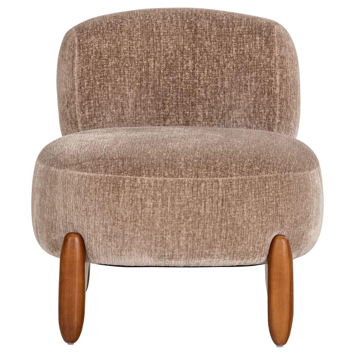 Sessel RUNI sandfarben mit Holzgestell