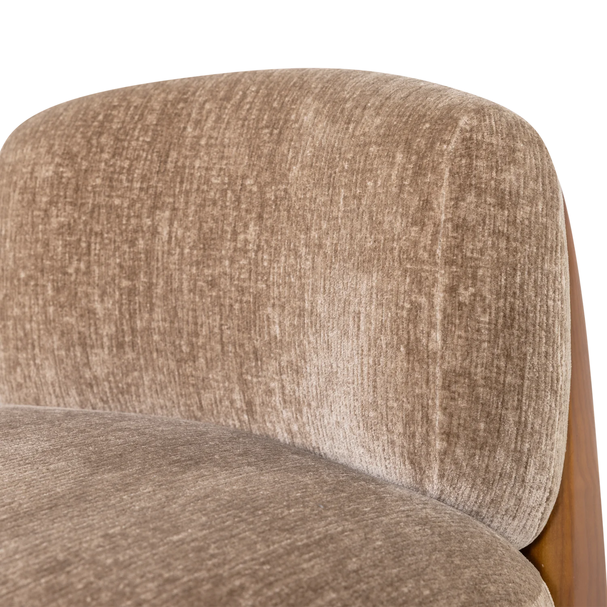 Sessel RUNI sandfarben mit Holzgestell