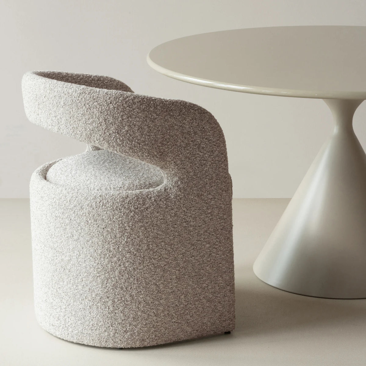 Sessel LANOR, beige Boucle