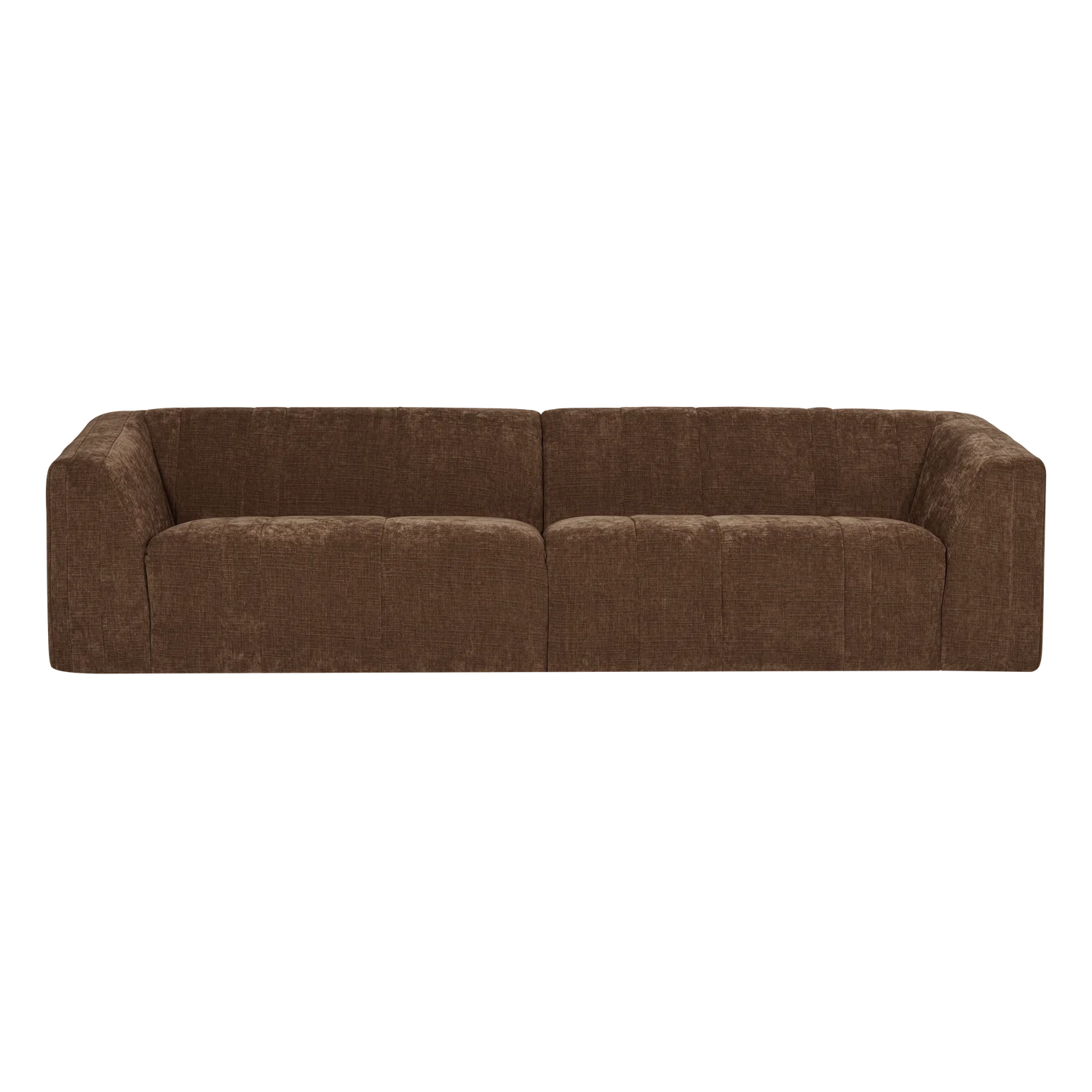 Sofa für 4 Personen OMAIRE braun Chenille