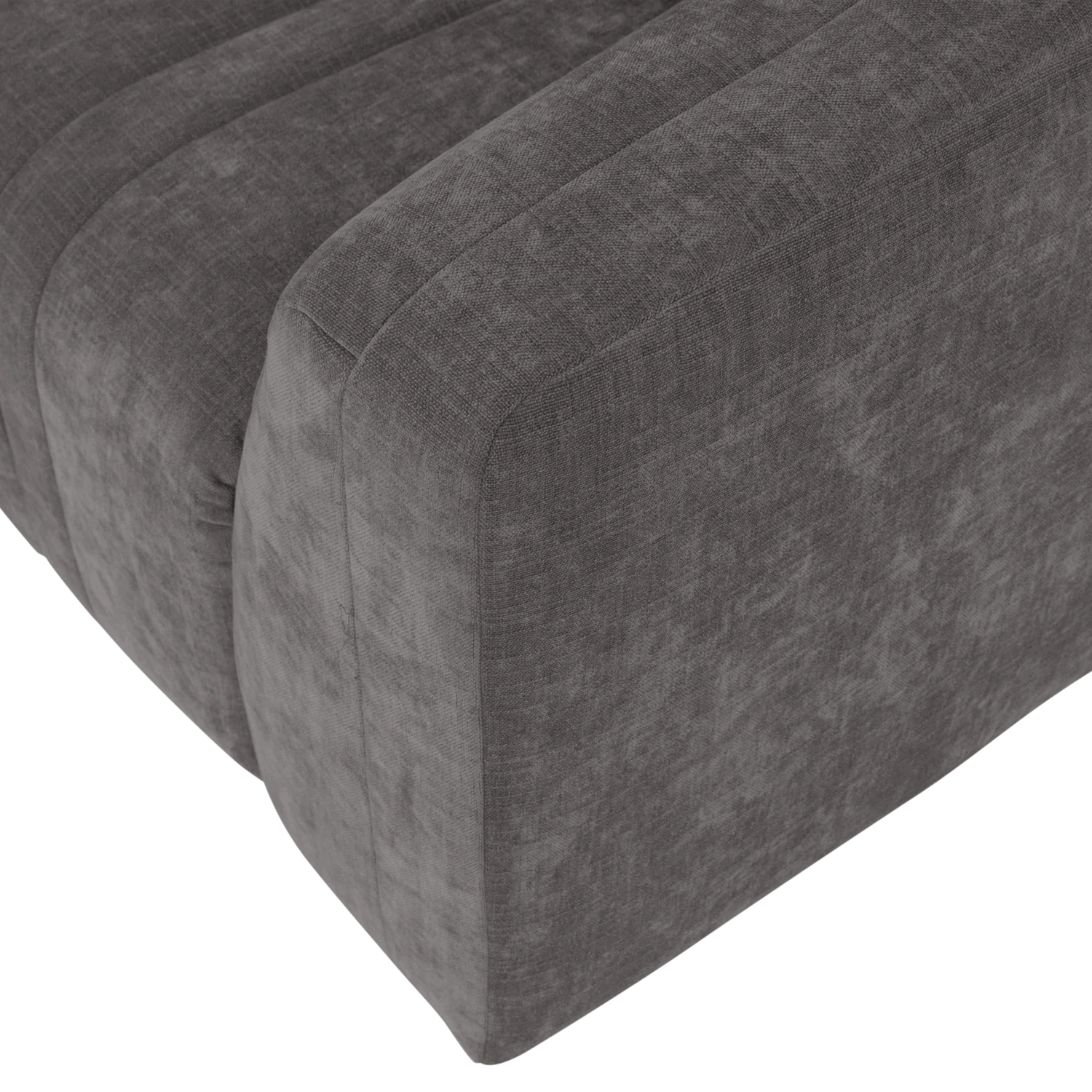Sofa für 4 Personen OMAIRE grau Chenille