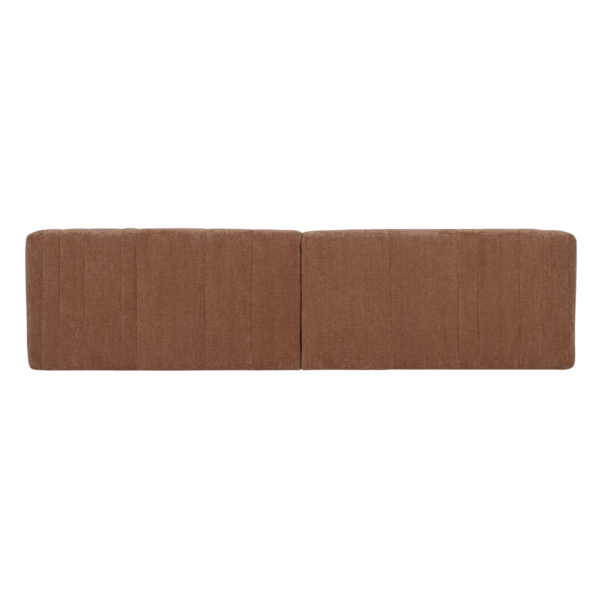 Sofa für 4 Personen OMAIRE rostbraun Chenille