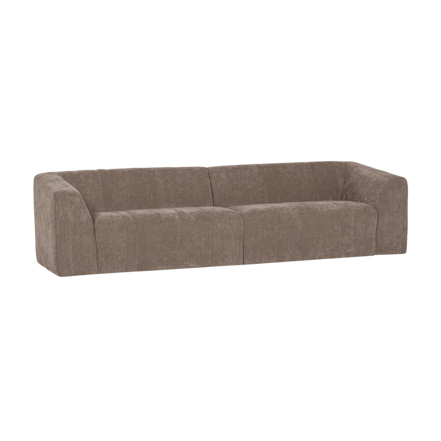 Sofa für 4 Personen OMAIRE taupe Chenille
