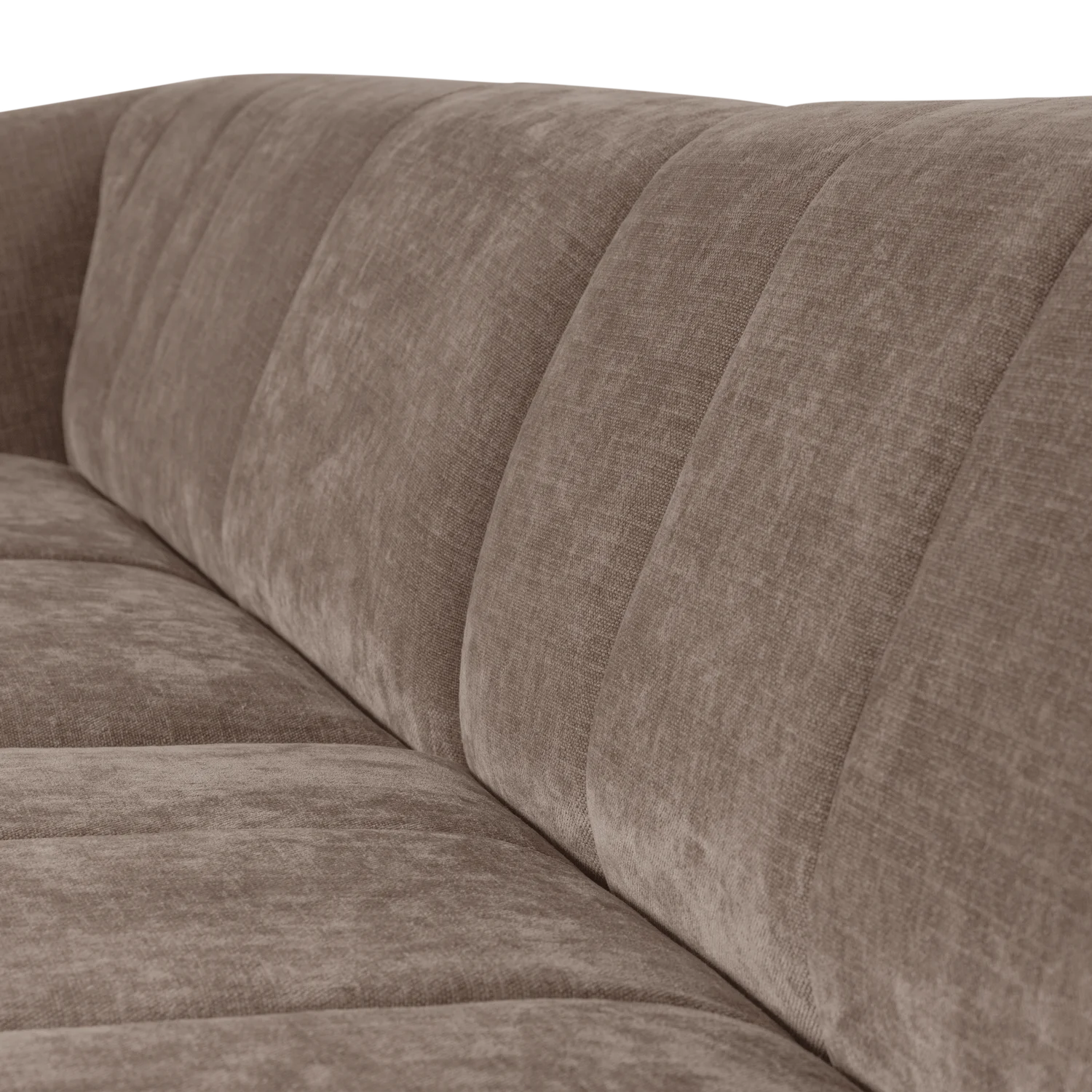 Sofa für 4 Personen OMAIRE taupe Chenille