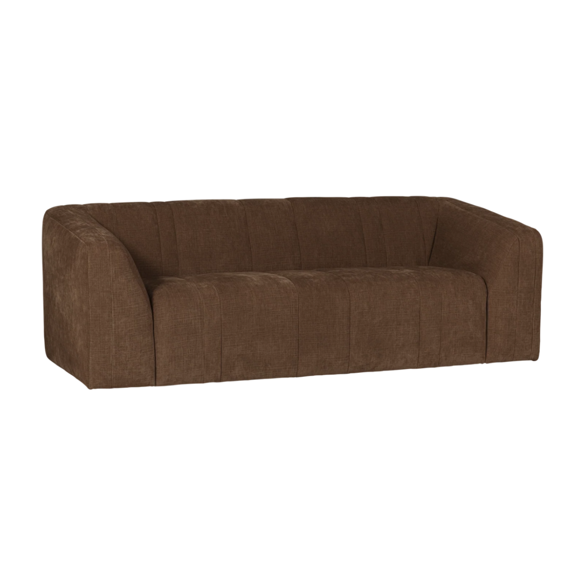 Zweisitzer-Sofa OMAIRE braunes Chenille