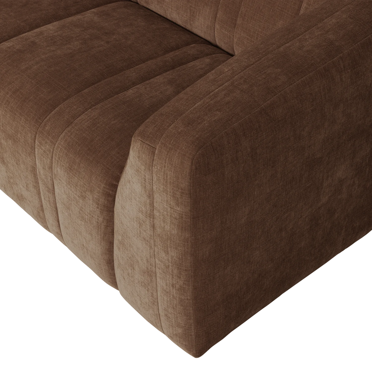 Zweisitzer-Sofa OMAIRE braunes Chenille