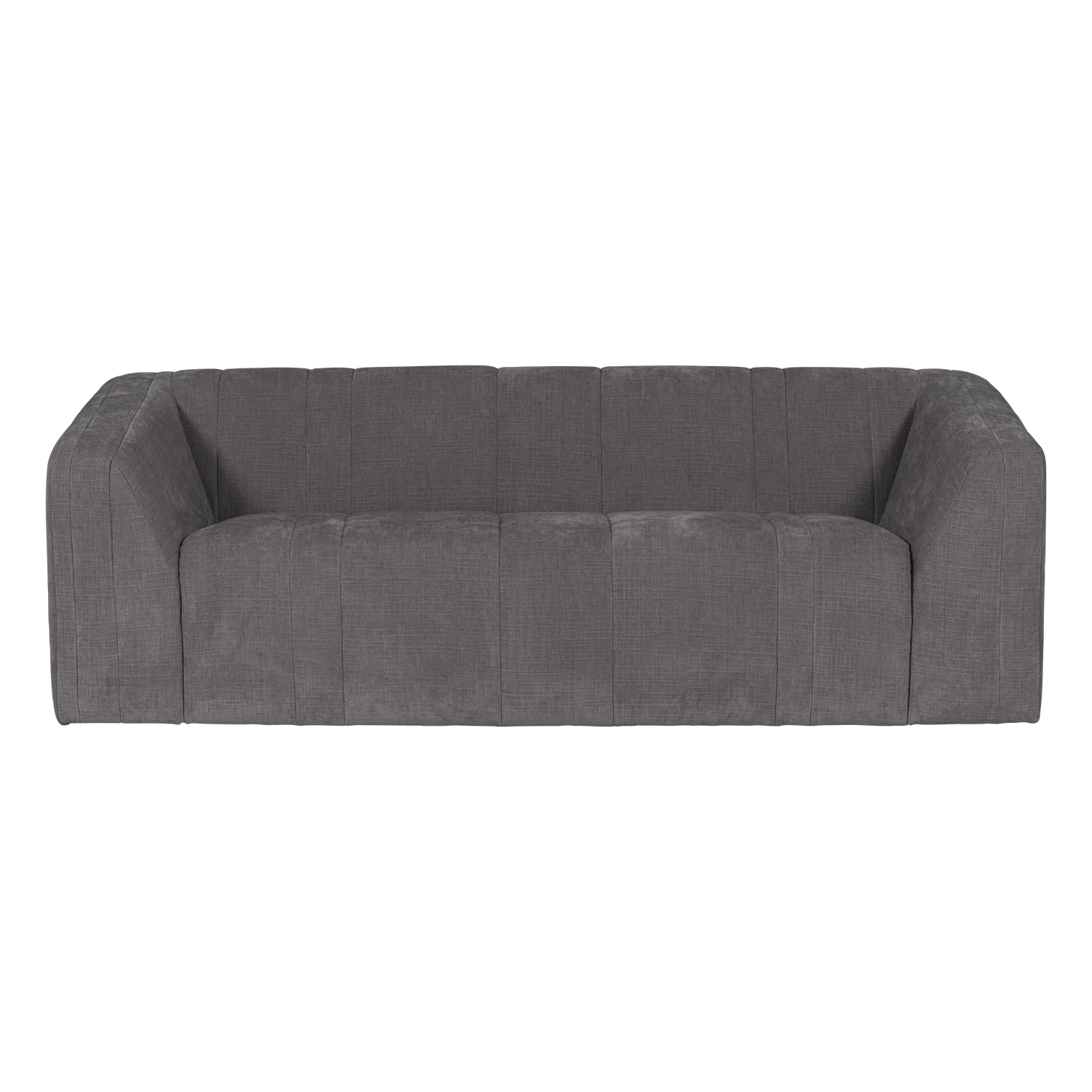 Zweisitzer-Sofa OMAIRE graues Chenille