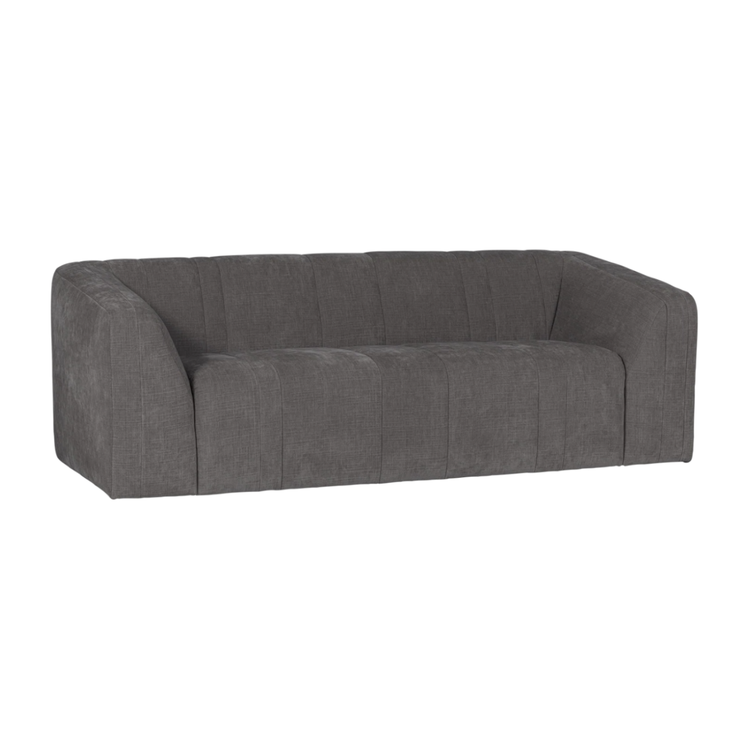 Zweisitzer-Sofa OMAIRE graues Chenille