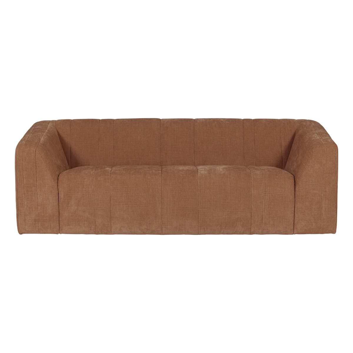 Zweisitzer-Sofa OMAIRE rostbraunes Chenille