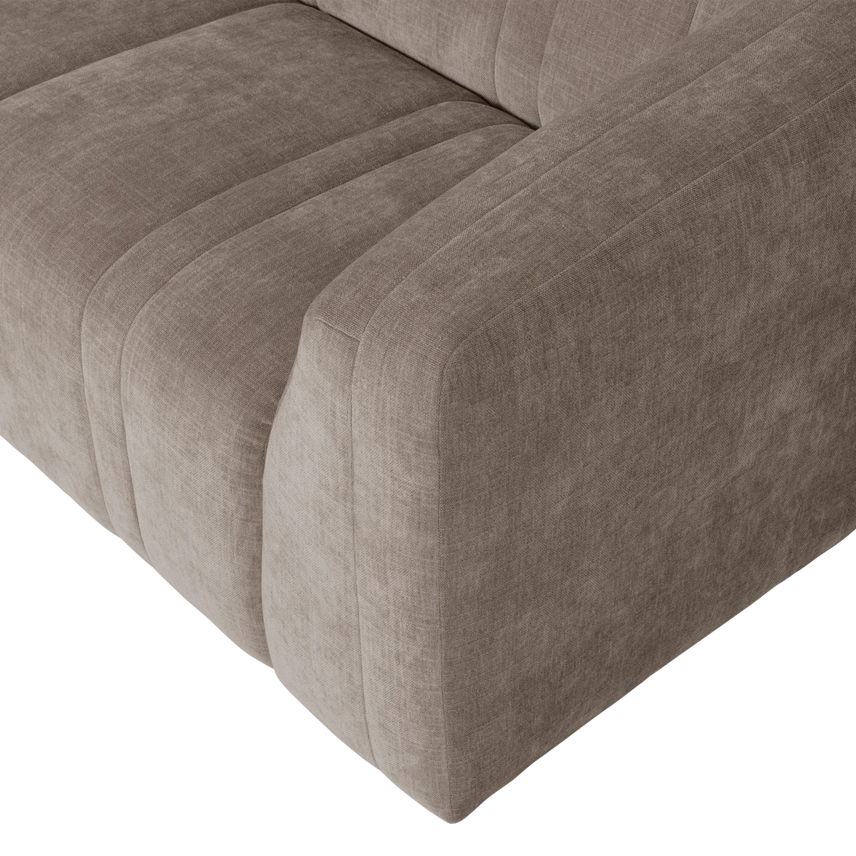 Zweisitzer-Sofa OMAIRE taupe Chenille