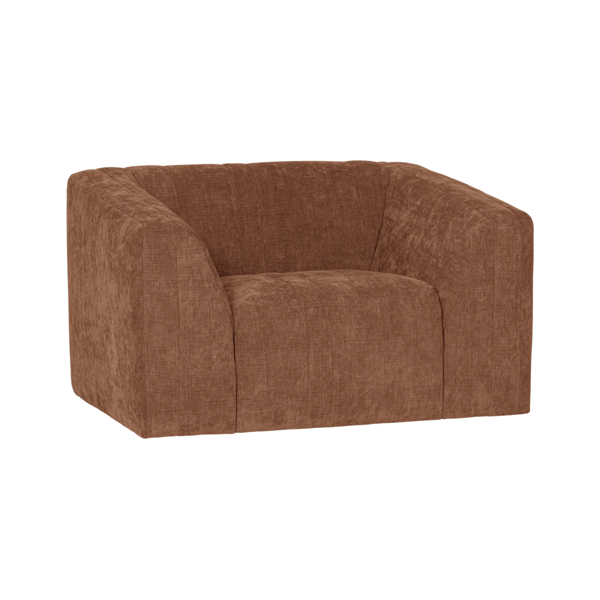 Sessel OMAIRE rostbrauner Chenille