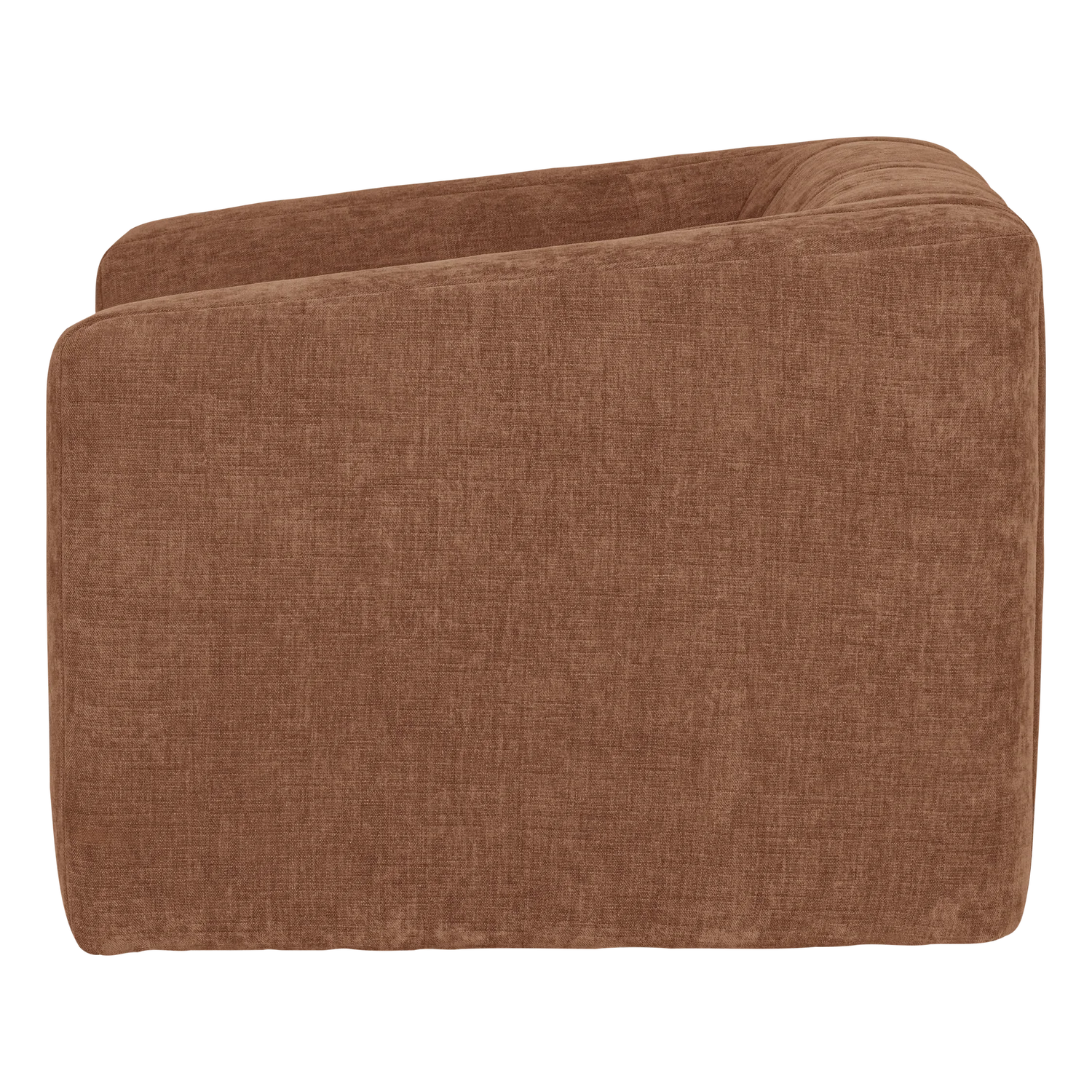 Sessel OMAIRE rostbrauner Chenille