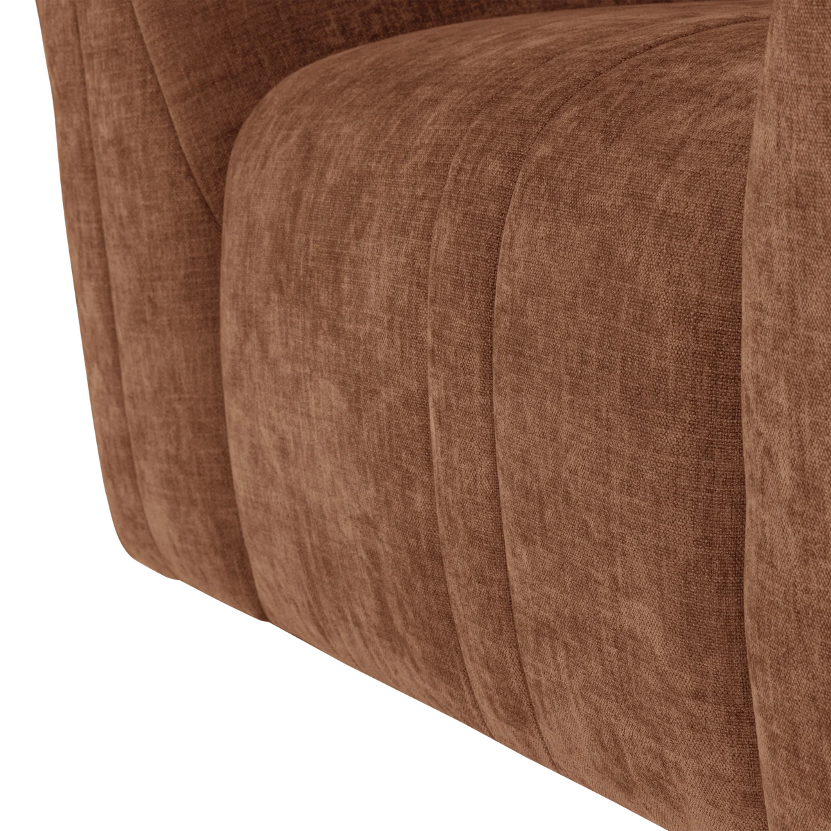 Sessel OMAIRE rostbrauner Chenille