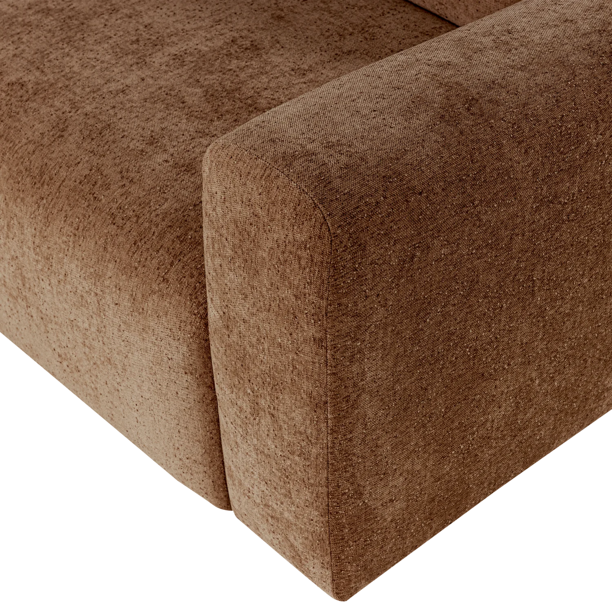 Sofa 3-Sitzer UMINA braunes Chenille