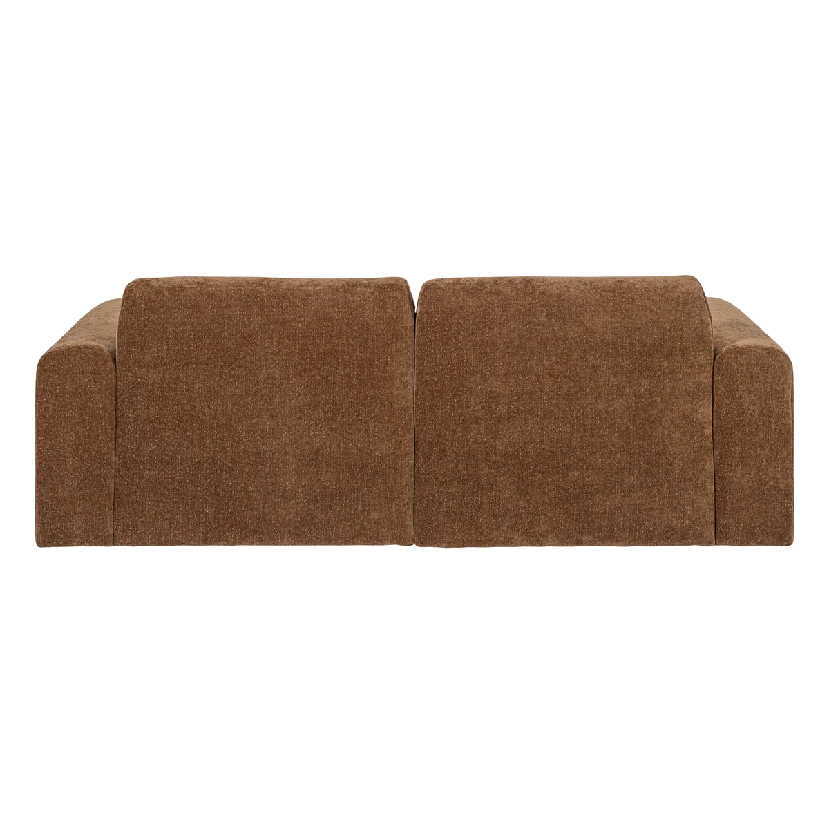 Zweisitzer-Sofa UMINA braunes Chenille