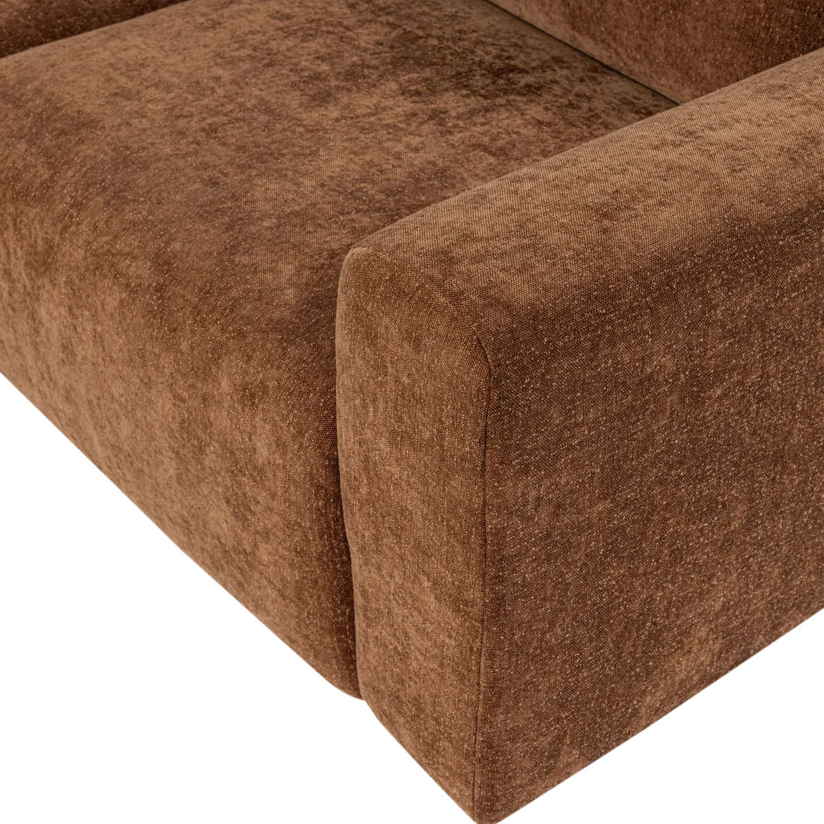 Zweisitzer-Sofa UMINA braunes Chenille
