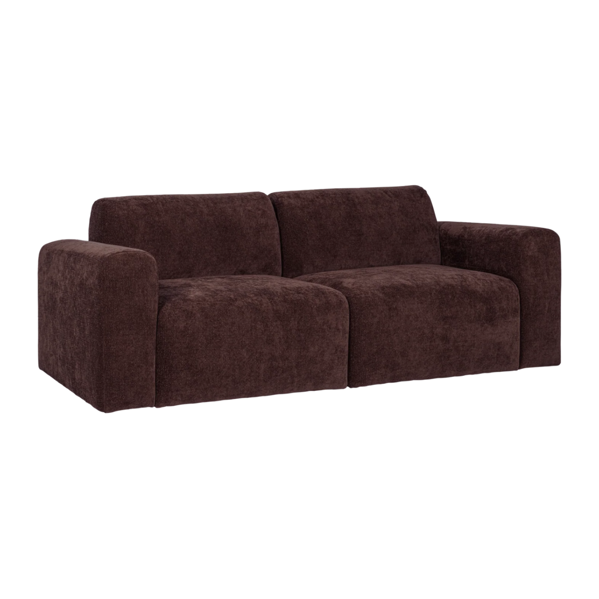 Zweisitzer-Sofa UMINA dunkles Burgunderchenille