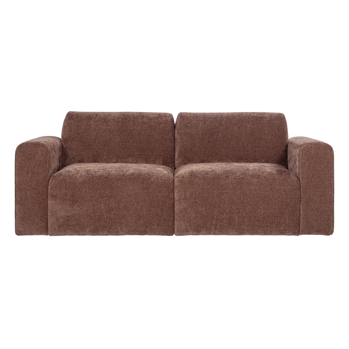 Zweisitzer-Sofa UMINA rosa-braunes Chenille
