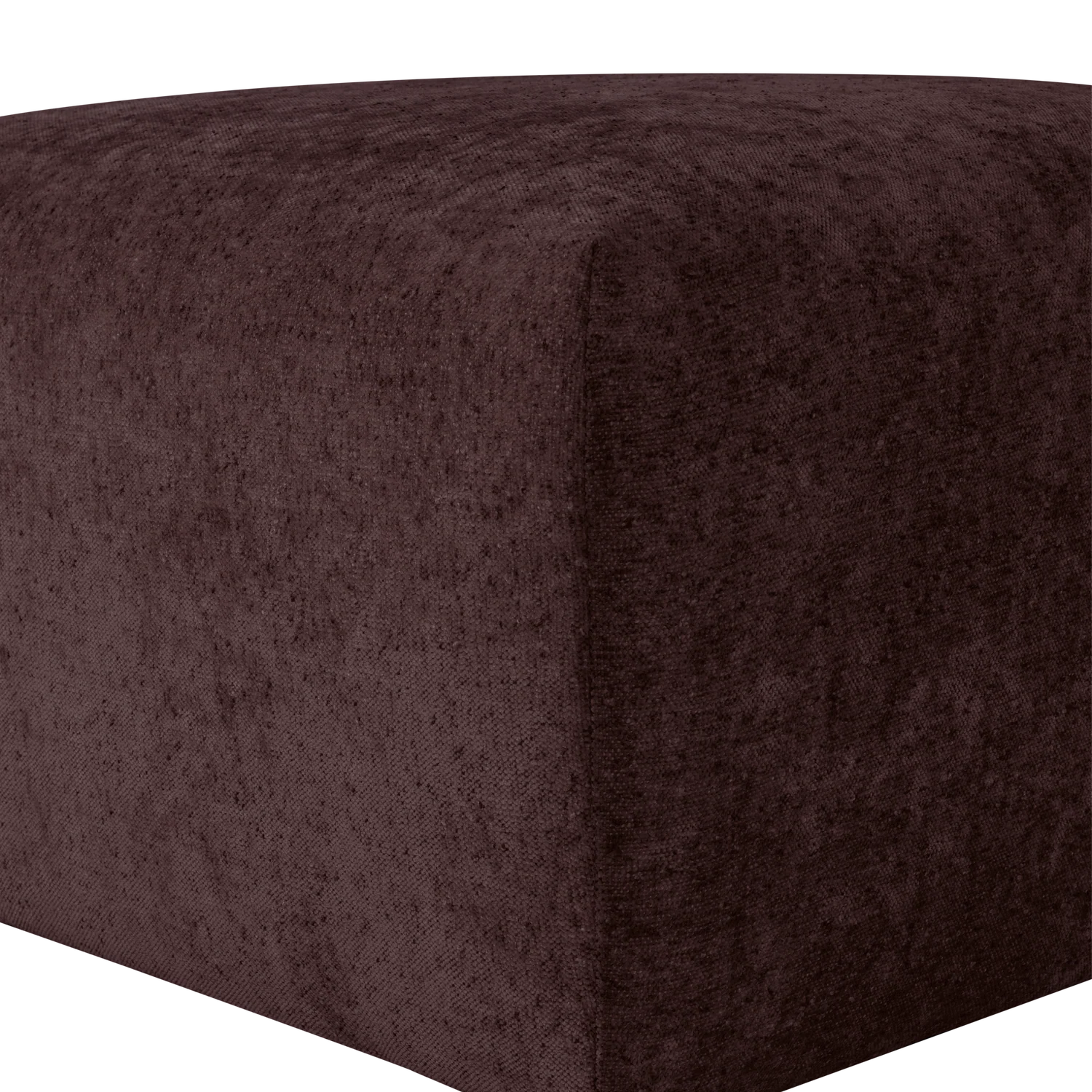 Hocker UMINA dunkles Burgunderchenille