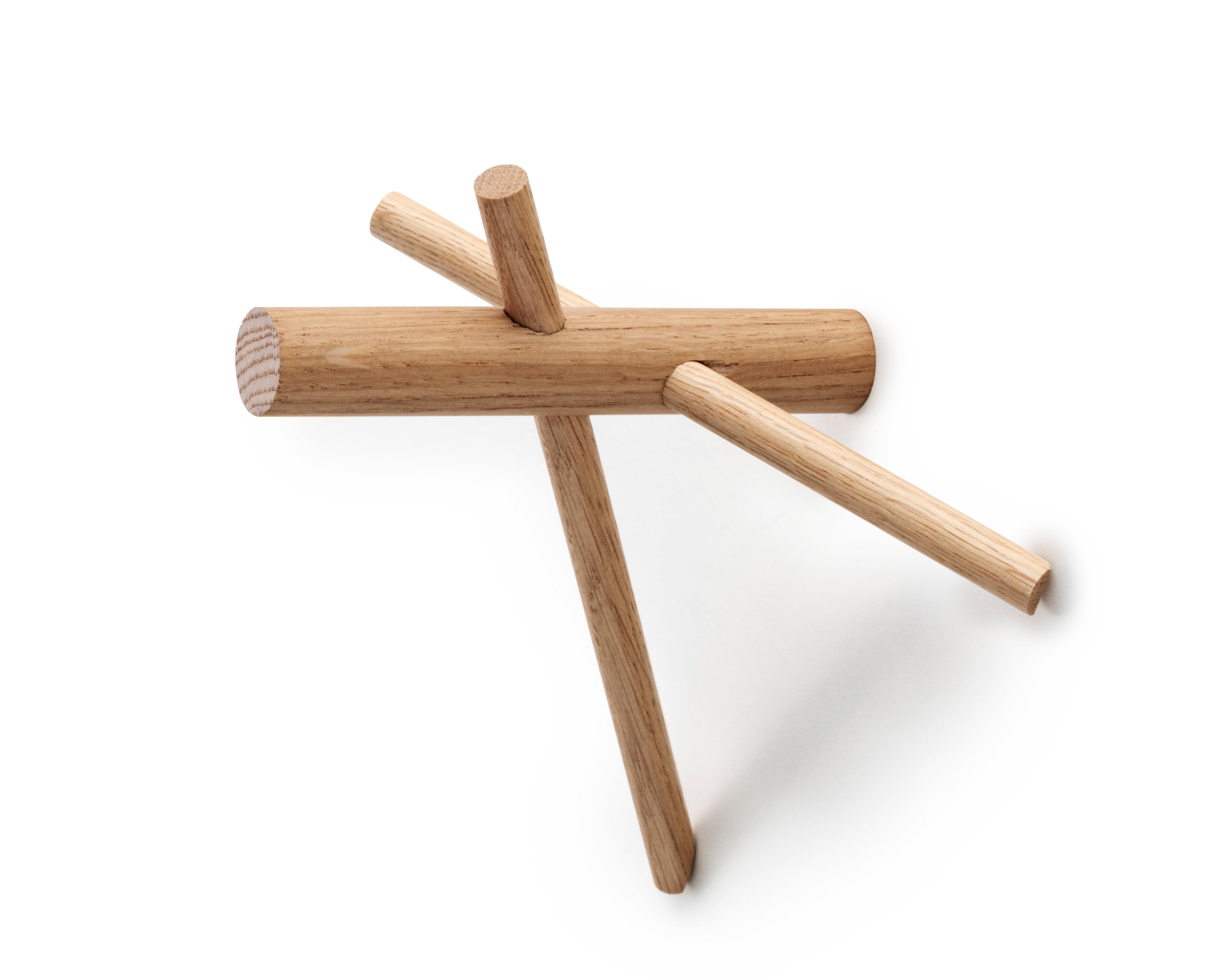 Set von Haken STICKS Eichenholz