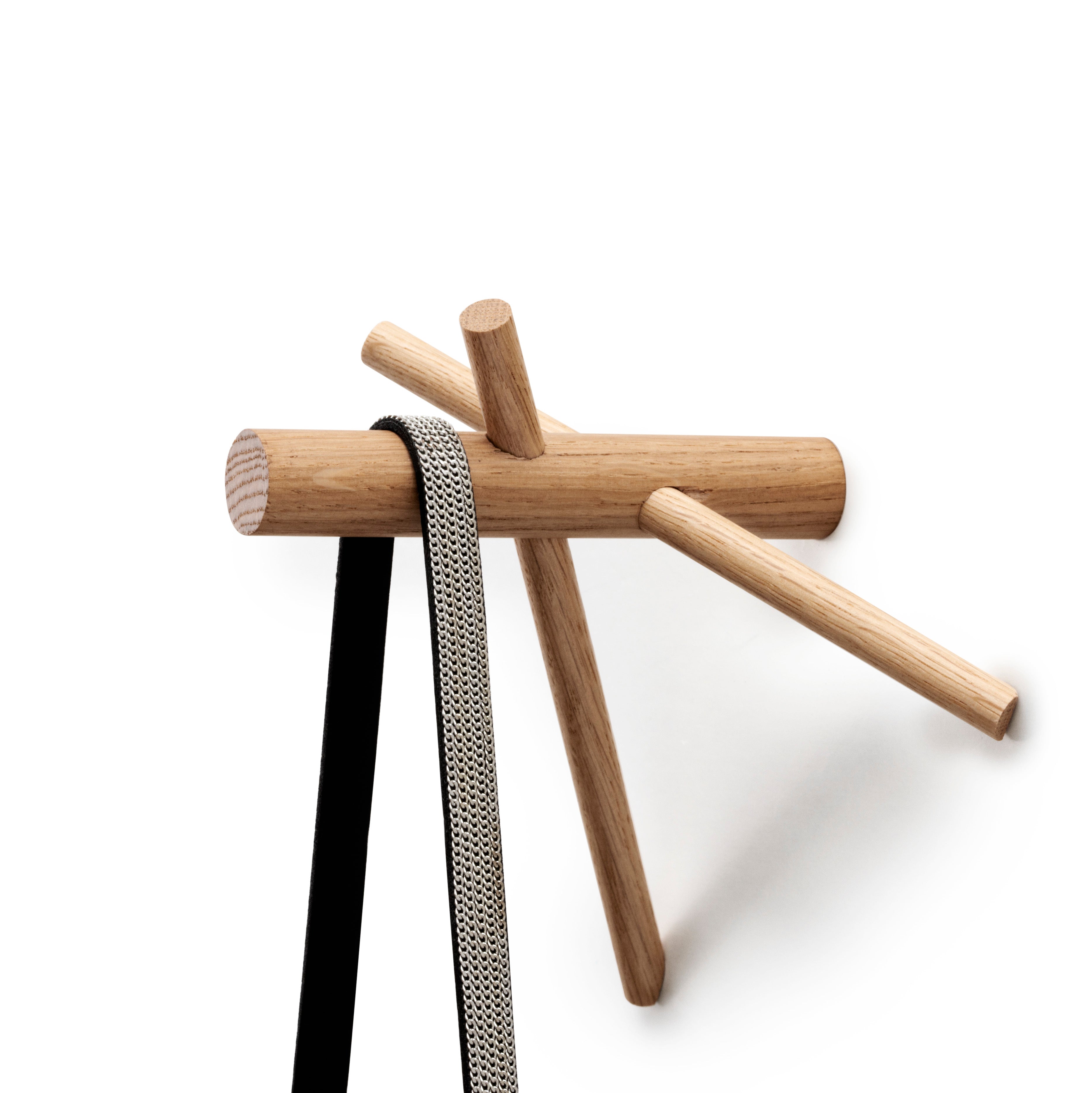 STICKS coat rack set oak wood