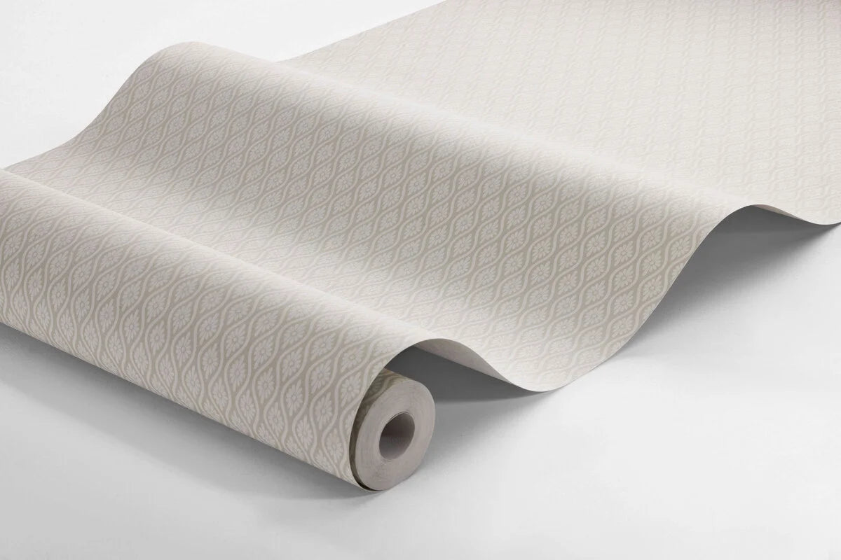 Vlies-Tapete mit pflanzlichem Muster MOA hellbraun